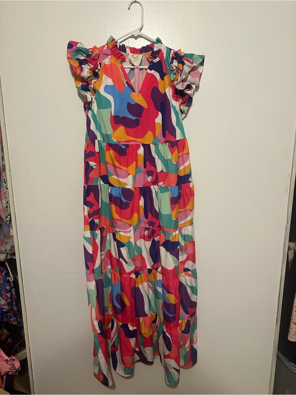 Fantastic Fawn Multicolor Ruffled Maxi Dress